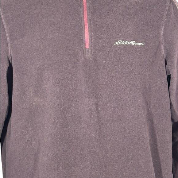 Eddie Bauer Purple Quarter Zip Fleece Pullover Size Small - Picture 3 of 10